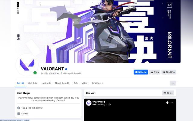 Theo dõi fanpage chính thức của Valorant để nhận Code mới nhất